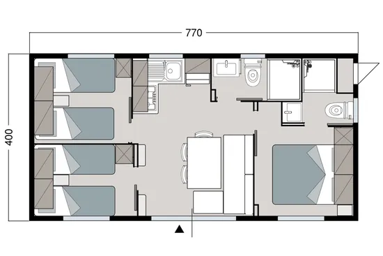 Planimetria della mobile home Diamond Plus