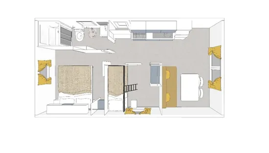 Planimetria della mobile home New Vista Mare